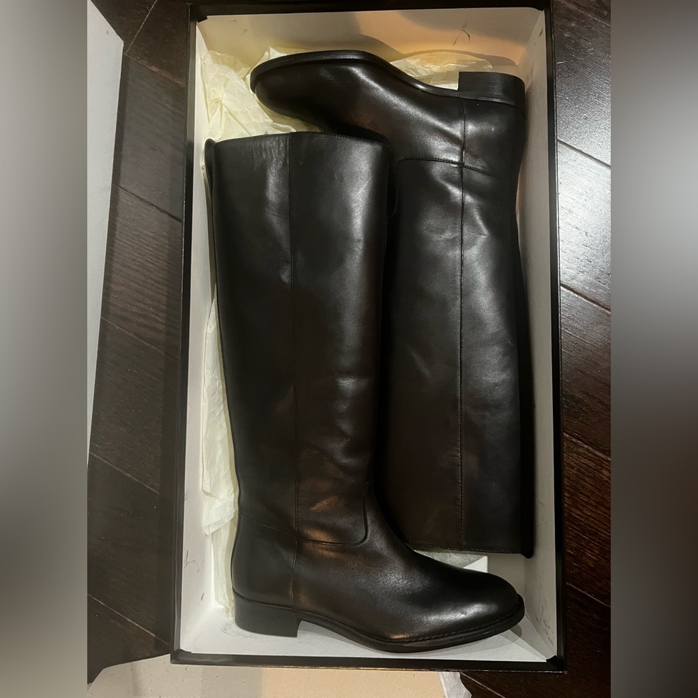NWT JCREW Black Riding Boots **Never Worn**
